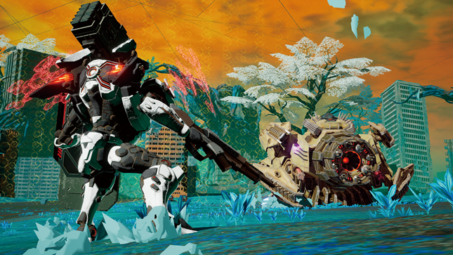 ゲーム空間や背景、色使いなどデザインが特徴的